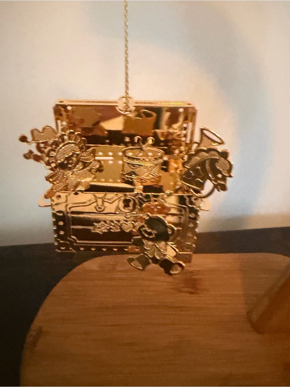 Gold Plated Toy Box Hanging Ornament